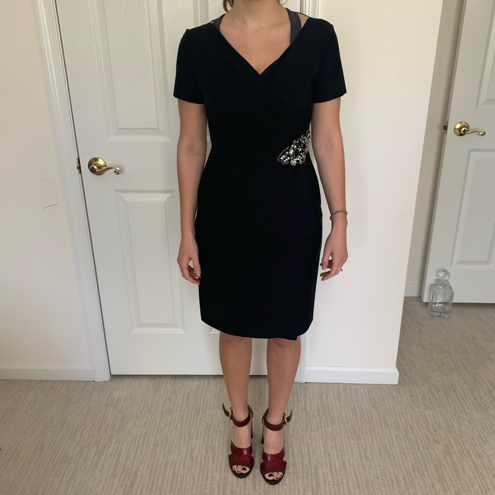 Navy blue evening dress